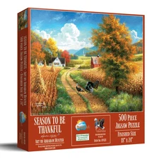 SunsOut A Season to be Thankful 500 pc Thanksgiving Jigsaw Puzzle