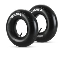 2 Pack 15x6.00-6 Heavy Duty Inner Tubes with TR-13 Valve Stem for Lawn Mowers