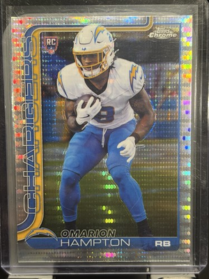 #ad 2025 Topps Chrome Football Omarion Hampton Pulsar Refractor RC #324 $8.00