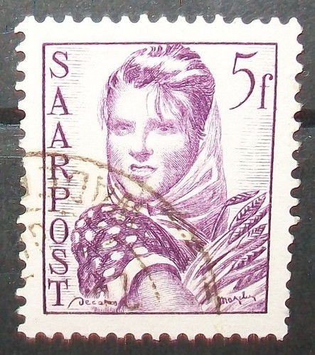N°1197AB STAMP GERMAN SAARLAND CANCELED Aus
