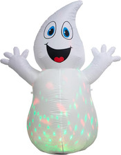 5.5 FT Halloween Inflatable Ghost with Light Outdoor Yard Decorations