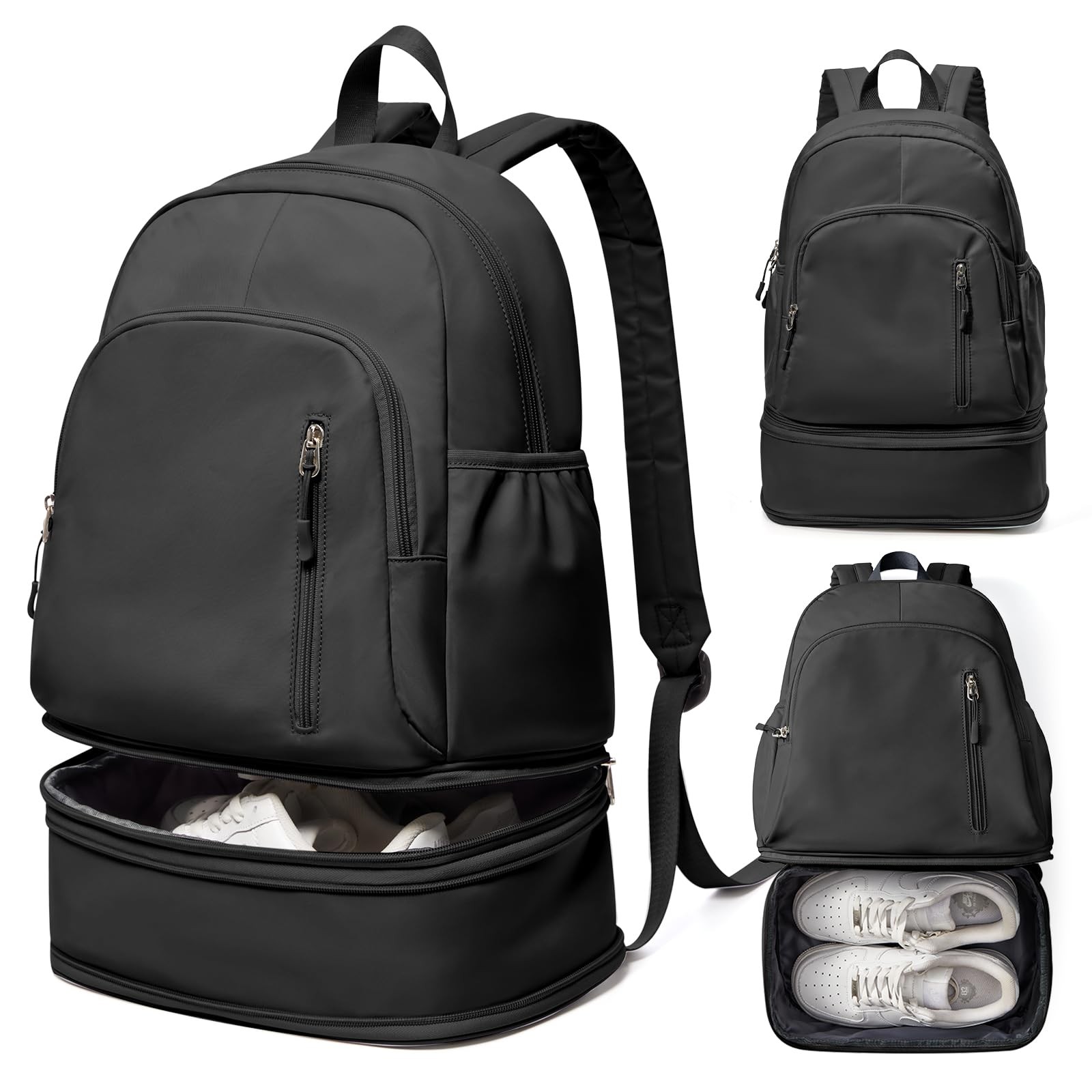 Gym Backpack for Women Men, Lightweight Gym Bag with Shoe Compartment, Waterp...