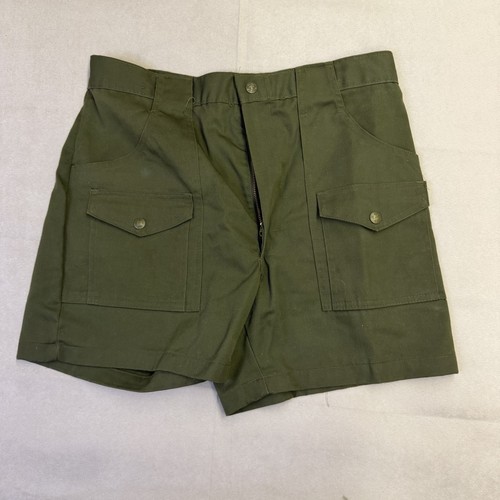 BSA Dark Green Shorts Waist Size 33 Snap Flap Pockets TS-718