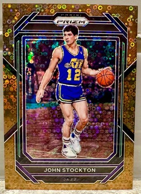 JERSEY # MATCH! 2022-23 Prizm John Stockton Disco Bronze 12/20! Jazz (1/1)!