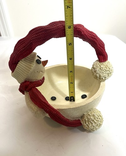 BILLY BUTTONS Snowman Dept 56 Holiday Basket Candy Ornament Dish Christmas Decor - Picture 4 of 7