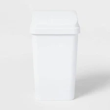 13gal Swing Top Waste Basket White - Brightroom: Kitchen Trash Can, 13 Gallon 