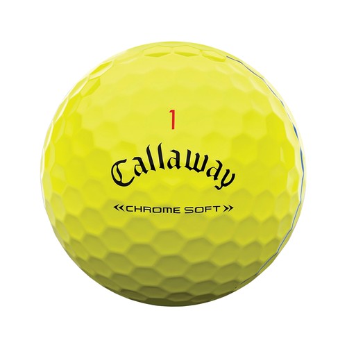 Callaway Chrome Soft Triple Track Golf Balls 1 Dozen (12), Yellow - Picture 3 of 3