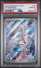 Pokemon N'S RESHIRAM PSA10 Reisegefährten JTG167 2025 ILLUSTRATION RARE Deutsch