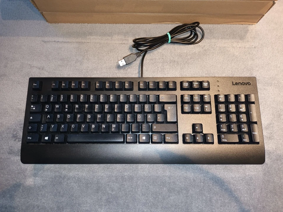 Konvolut 5 mal LENOVO Traditional USB Tastatur Keyboard Black  QWERTZ NEU OVP - Bild 2 von 4