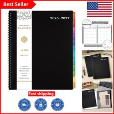 2026-2027 Monthly Calendar Planner: Unruled Pages with Colorful Tabs, 8.5" x 11"