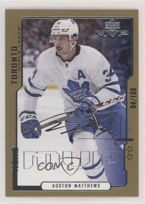 2020-21 Upper Deck MVP 20th Anniversary 2nd Star 4/100 Auston Matthews #8 c6q