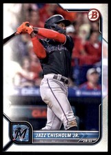 Jazz Chisholm Jr. 2022 Bowman #4 Marlins MLB READ FREE SHIPPING AutographDen