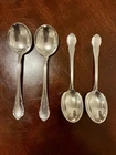 Lunt Modern Victorian Sterling Silver Cream and Sugar Spoons Two Each