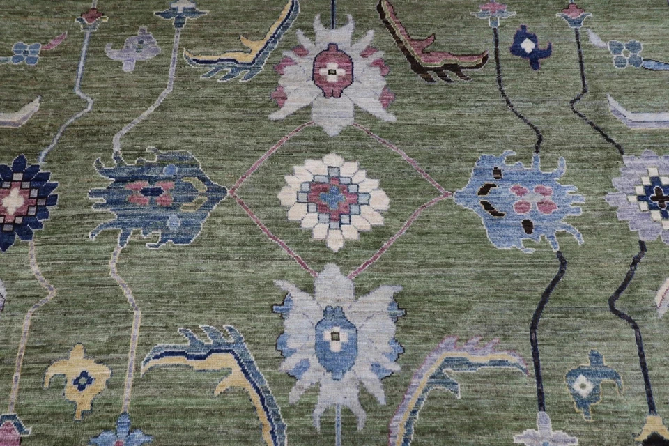 Olive Green Oriental Oushak Rugs 3x5 4x6 5x7 6x9 8x11 9x12 10x14 12x15 Area Rugs - Image 3 of 4