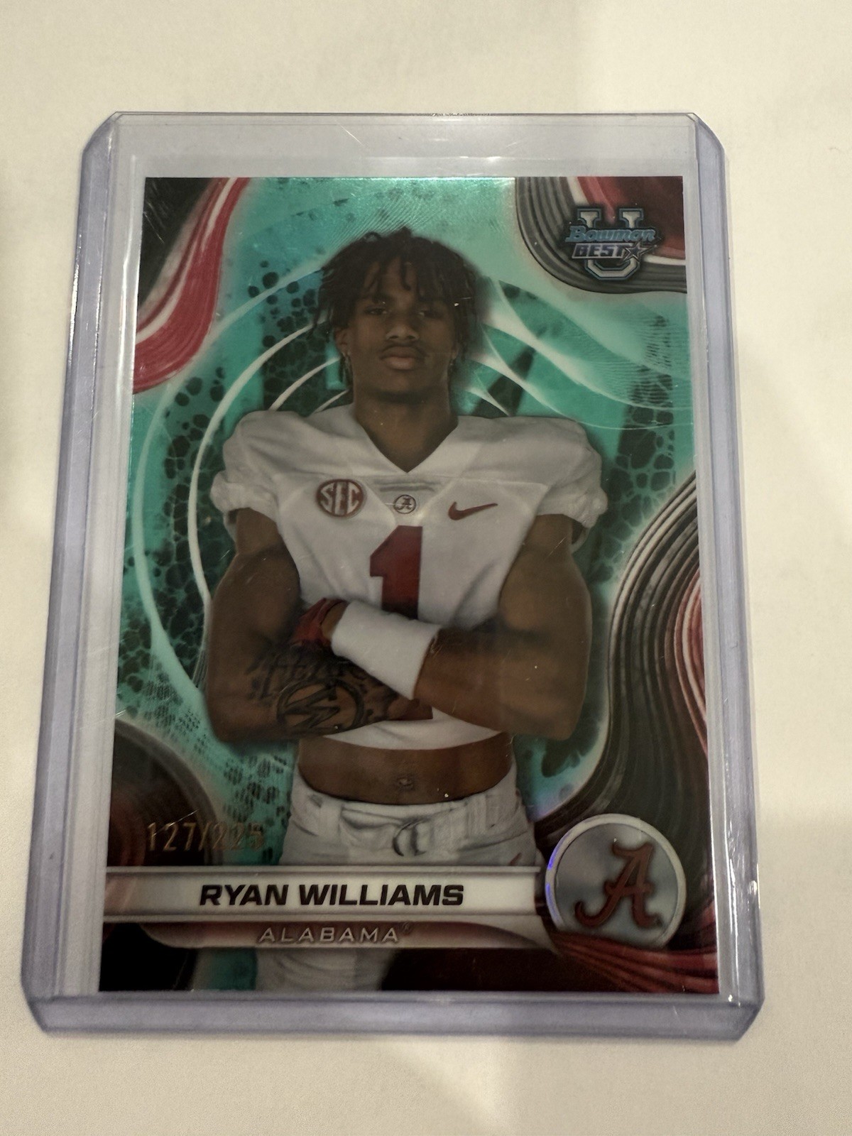 2024 Bowman's Best University Ryan Williams #82 Aqua Refractor /225