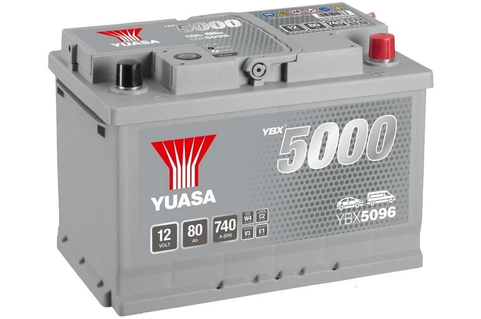 YUASA Car Battery 12V 80Ah 740A B3 T1 Starter SMF Fits VW Golf Plus 1.6 FSI - Image 2 of 4