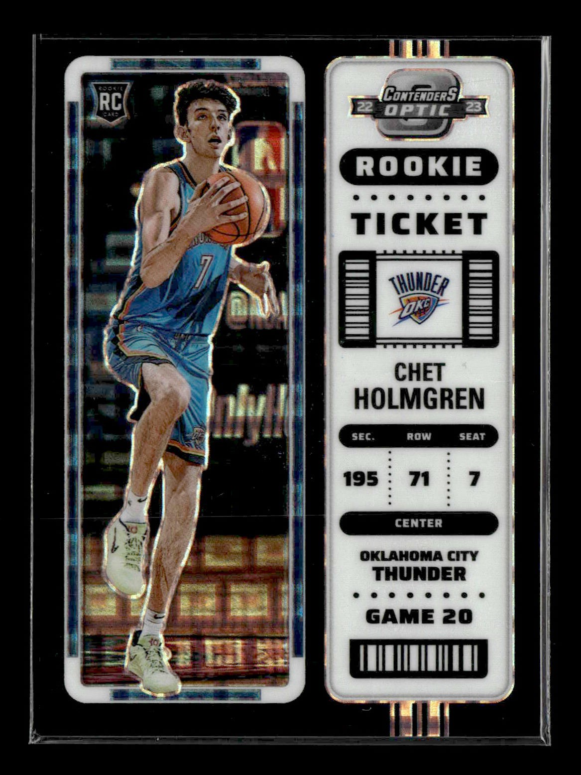 Chet Holmgren 2022-23 Panini Contenders Optic RC Black Pandora Rookie Ticket