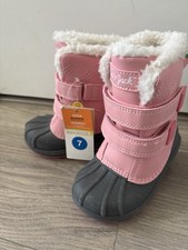 Cat  Jack Girls Faux Fur Winter Boots AEX57 Denver Pink Size 7 NEW