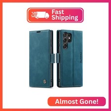 FCOZCKLOM Compatible with Samsung Galaxy S23 Ultra Wallet Case, PU Leather Flip
