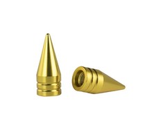 PRO Bicycle Bike Valve Caps Spike Round Gold