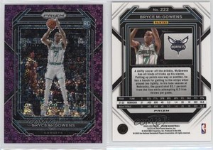 2022-23 Panini Prizm Fast Break Purple Prizm /75 Bryce McGowens #222 Rookie RC