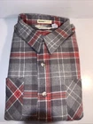 NEW  St Johns Bay Big Mac Flannel Shirt Mens XL X-Tall Gray Red Plaid  17 - 17.5