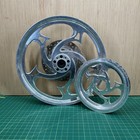 21x2.15 ALUMINUM WHEEL Chopper VINTAGE Tribal Design W/ Matching Drive Pulley