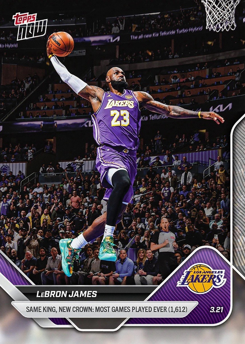 LeBron James Most Games Played 1,612 - 2025-26 NBA Topps NOW