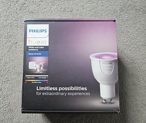 Philips Hue GU10 White and Colour Ambiance Starter Kit Smart Home Automation