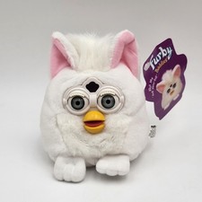 Vintage 1999 Furby Buddies Plush Bean Bag Tiger Electronics 70-720 White