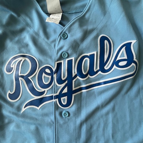 Kansas City Royals Jersey Large Majestic MLB Short Sleeve Button Up Gordon 4 - Picture 6 of 8