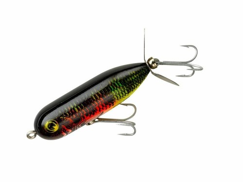Leurre De Pêche Vintage Torpille En Bois Heddon - état D'usage