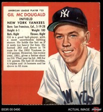 1953 Red Man #23 Gil McDougald No Tab Yankees AUTHENTIC