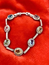  Jacqueline Kennedy CAMROSE & KROSS JBK Multicolor Swarovski Crystal Bracelet