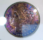 1904-O Morgan silver Dollar MS65 Incredible Color Toning