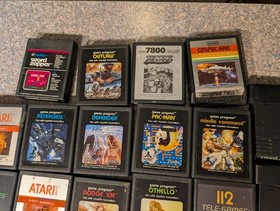 Atari 7800 Console With 16 Games Tested Defender  Space Invaders Xevious