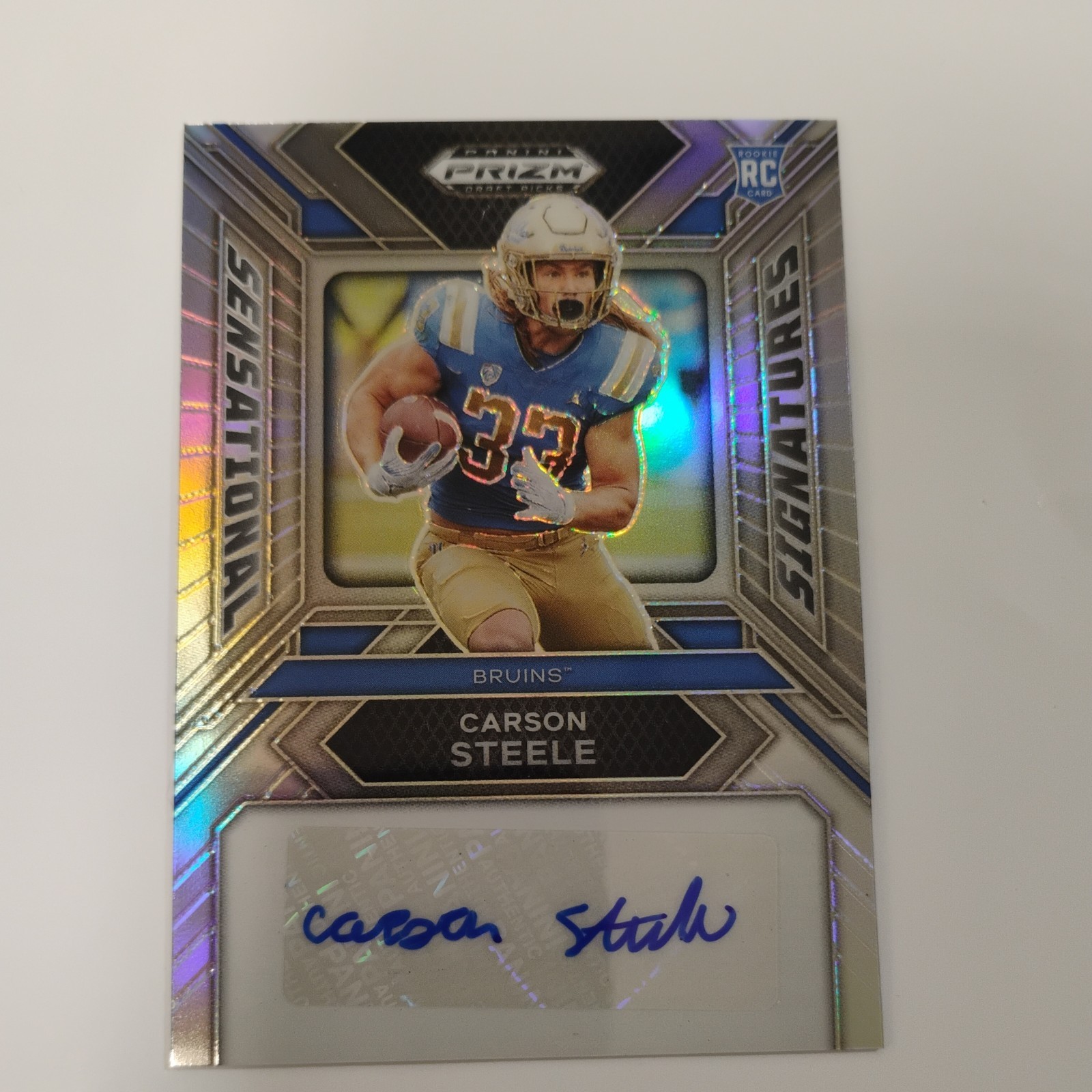 2024 Panini Prizm Draft  - Sensational Signatures Carson Steele Silver Prizm 