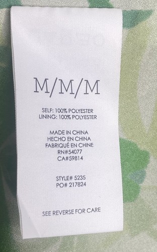 Vestido para mujer CAbi verde náufrago tropical con tiras de espagueti talla mediana - Imagen 8 de 10