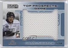 2014-15 ITG Heroes and Prospects Top Game Used Jersey Blue /60 Nick Merkley k4s