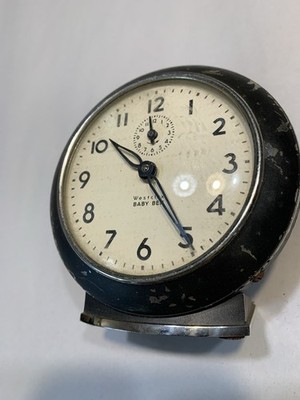 Vtg 40s Westclox Baby Ben Desk Clock Alarm Second Hand Parts Repair Not Tested