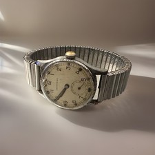 Orologio Uomo Vintage LEONIDAS Sub Quadrante Acciaio Inox Funzionante - Ha Bisogno di Servizio 