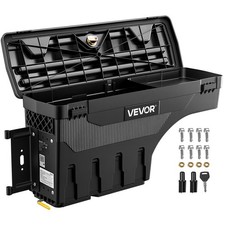 Vevor Truck Bed Storage Box 6.6 Gal25 L Waterproof Abs Wheel Well Tool Box