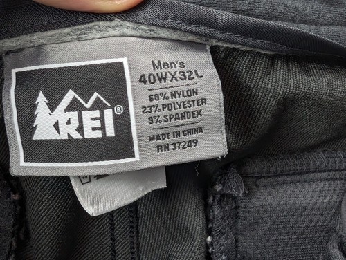 REI Co-op Mistral Soft Shell Pants Men 40x32 Articulated Knees Zip Ankles Hiking - Picture 5 of 17