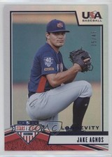 2019 Panini USA Baseball Stars & Stripes Longevity Sapphire 35/49 Jake Agnos sh7