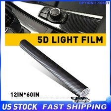 Premium 5D Gloss Carbon Fiber Vinyl Wrap Film Sticker Bubble Free Air Release