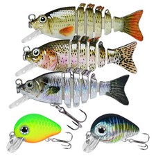Easy Catch Warrior SwimMax with BKK Hooks, Noisy Wiggling and Vibrating Actio...