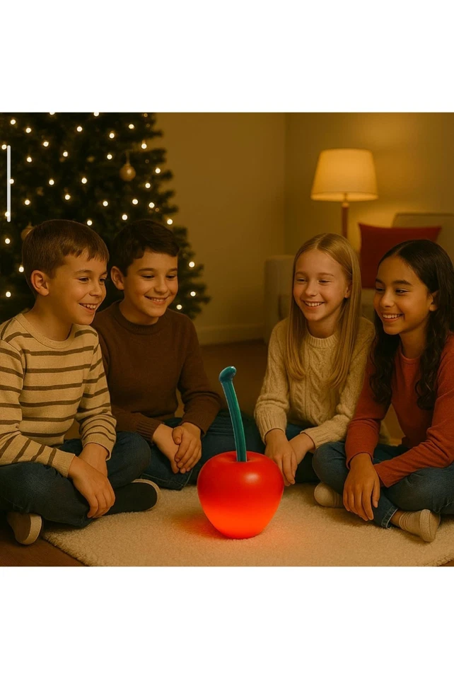 Lámpara de mesa roja única con luz LED para dormitorio mesita de noche sala de estar Foto 4 de 4