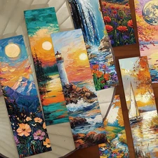 Romantic Scenery Bookmark Set/5 pack Random Pick/Measures 1.5" x 6"