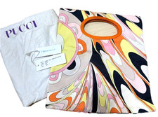 EMILIO PUCCI 2 vie pochette borsa tote manico multicolore arancione 35x32 cm
