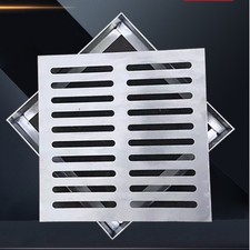 Outdoor Stainless Steel Floor Drain Cover with Frame for Garden and Patio